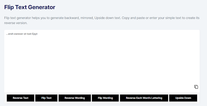Reverse Text Generator Image